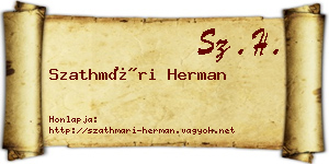 Szathmári Herman névjegykártya