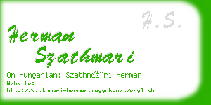 herman szathmari business card